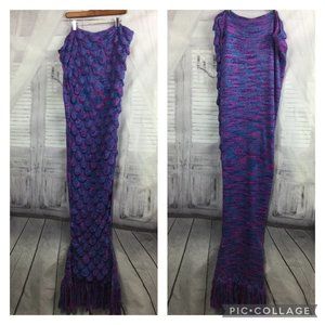 Adult Mermaid Tail Blanket Purple